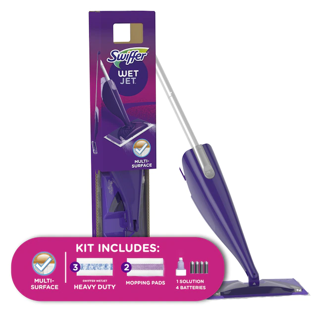 Swiffer WetJet Starter Kit Double Nozzle 16.9-fl oz Spray Mop