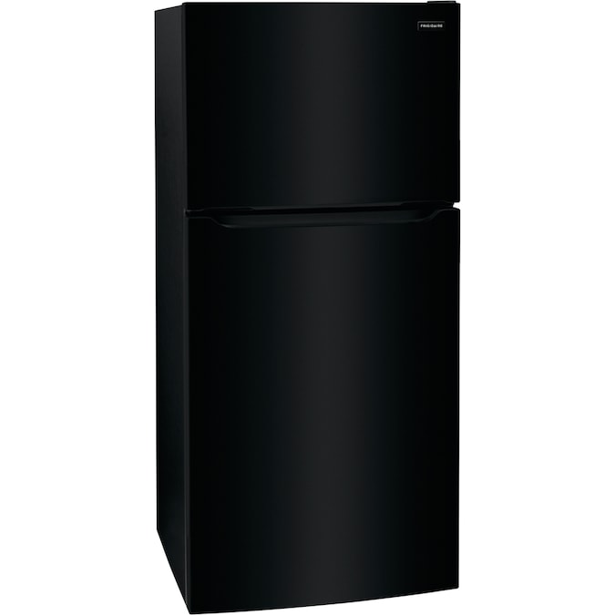 Frigidaire Refrigerador de estante de vidrio con congelador superior de 18.3 pies cúbicos (negro)