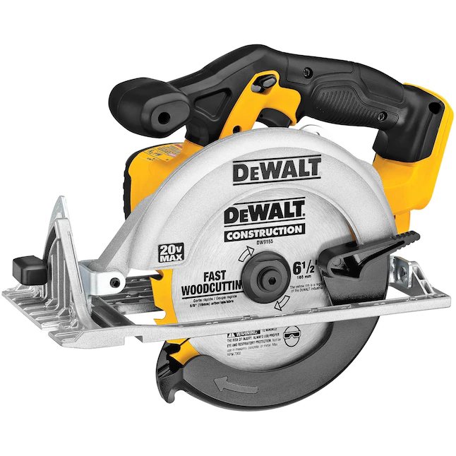 Sierra circular inalámbrica DeWalt de 20 voltios máx. de 6-1/2 pulgadas (solo herramienta)