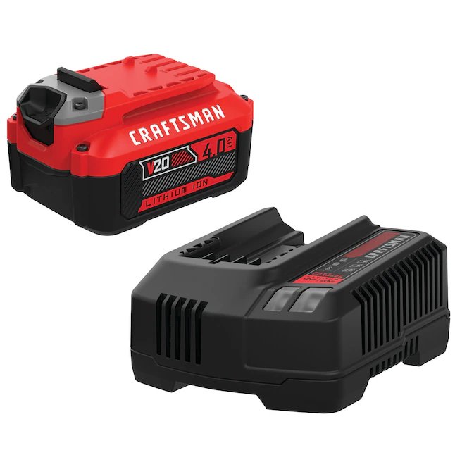 CRAFTSMAN V20 4 amperios-hora; Kit de batería de litio para herramientas eléctricas (cargador incluido)