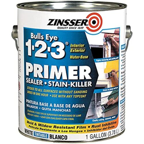 Bulls Eye 1-2-3 White Water-Based Interior/Exterior Primer and Sealer - 1 Gallon