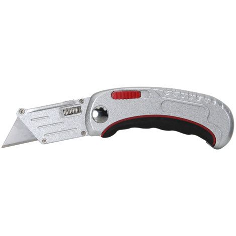 Warner 11185 Cuchillo utilitario de zinc plegable y con bloqueo, con 1 hoja