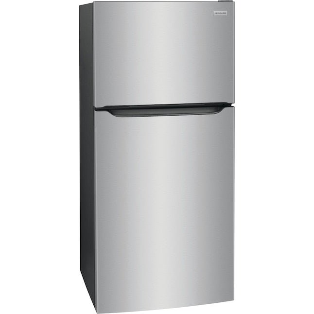 Frigidaire Refrigerador con estante de vidrio con congelador superior de 18.3 pies cúbicos (acero inoxidable)