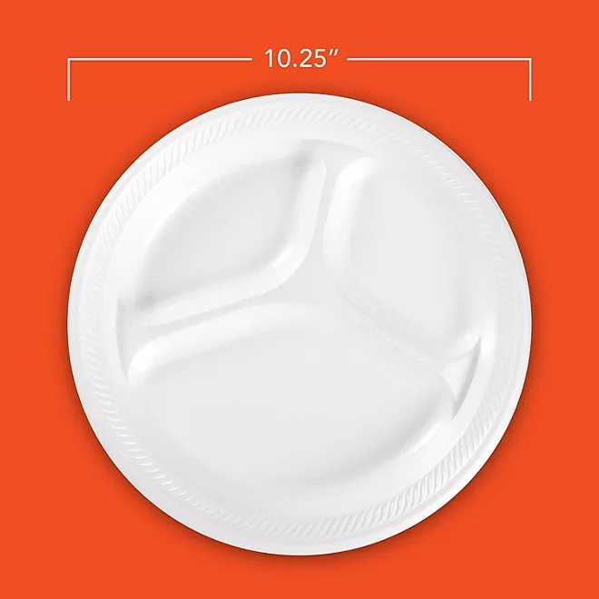 Hefty Supreme Foam Disposable Lunch Plates, 8 7/8" (250 ct.)