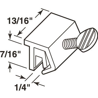 1/4 in. Extruded Aluminum Mill No Mar Sliding Window Lock (2-Pack)