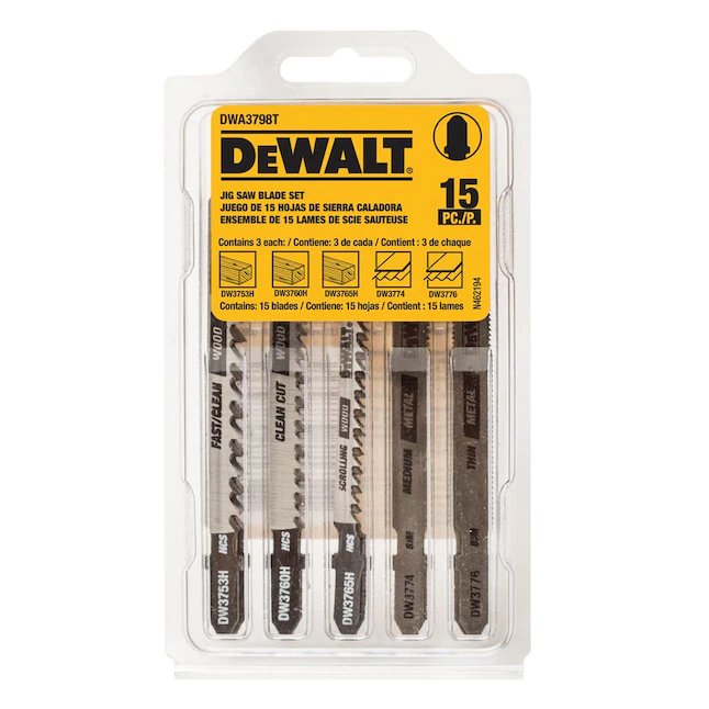 DeWalt Bimetall-Klingensatz mit T-Schaft (15er-Pack)