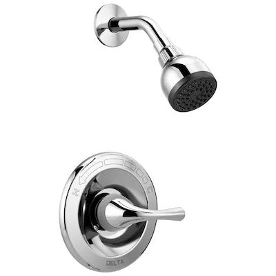 Delta Foundations Chrome 1-handle Single Function Round Shower Faucet (Valve Not Included)