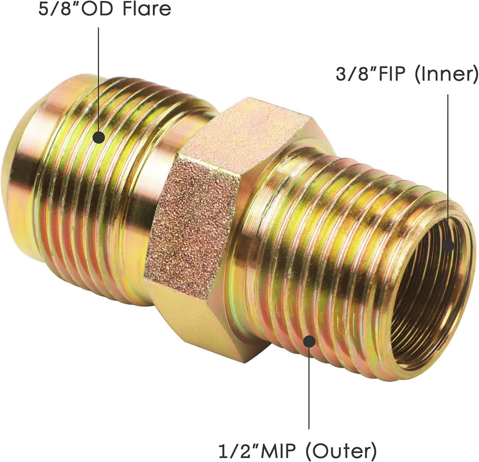 Conector de gas Eastman de 3/8 pulg. de diámetro exterior, revestido con conexión, 3/8 pulg. FIP x 3/8 pulg. MIP (36 pulg. de longitud)