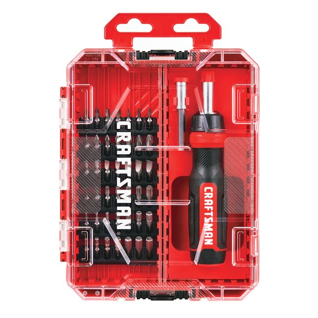 CRAFTSMAN  VERSASTACK 44-Piece Bi-material Handle Magnetic Ratcheting Assorted Multi-bit Screwdriver Set