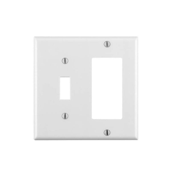 Placa de pared combinada de 1 palanca / 1 unidad - Blanco