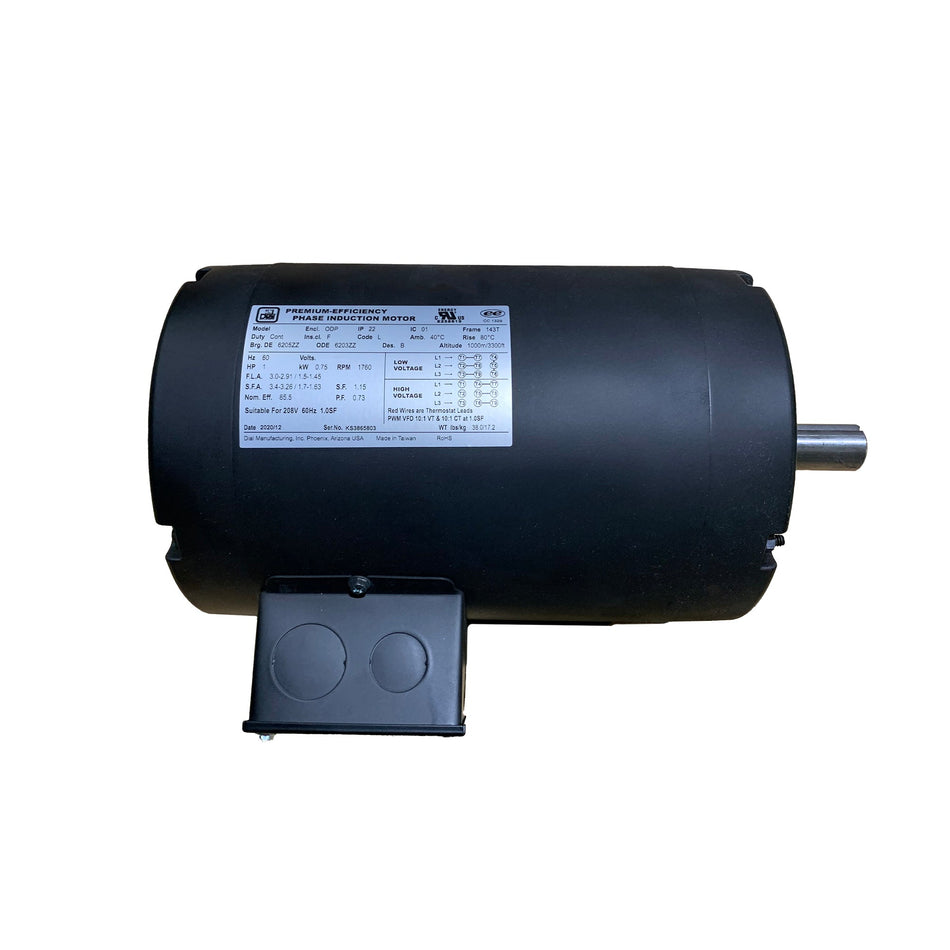 Dial Manufacturing 115/230V 1 HP 1 Phase Industrial Motor