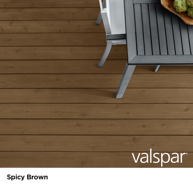 Valspar® Spicy Brown Semi-transparent Exterior Wood Stain and Sealer (1-Gallon)