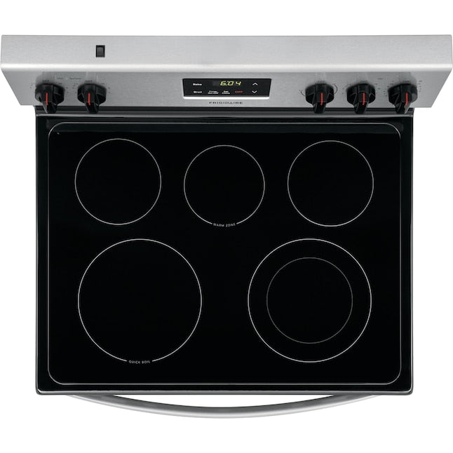 Frigidaire  30-in Smooth Surface 5 Elements 5.3-cu ft Freestanding Electric Range (Stainless Steel)