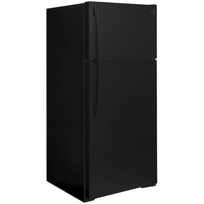 GE 16.6-cu ft Top-Freezer Wire Shelf Refrigerator (Black)