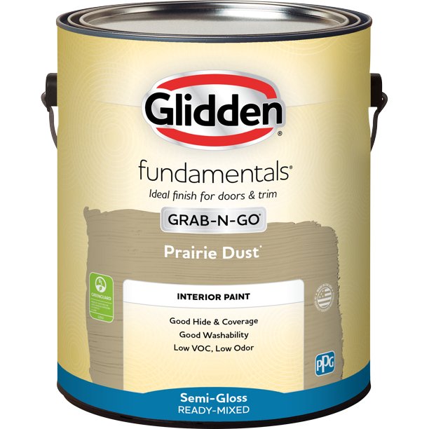 Glidden Fundamentals Grab-N-Go Interior Latex, Semi-Gloss (Prairie Dust, 1-Gallon)