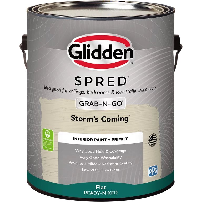 Glidden Spred Grab-N-Go Innenwandfarbe, Storm's Coming, (flach, 1 Gallone) 