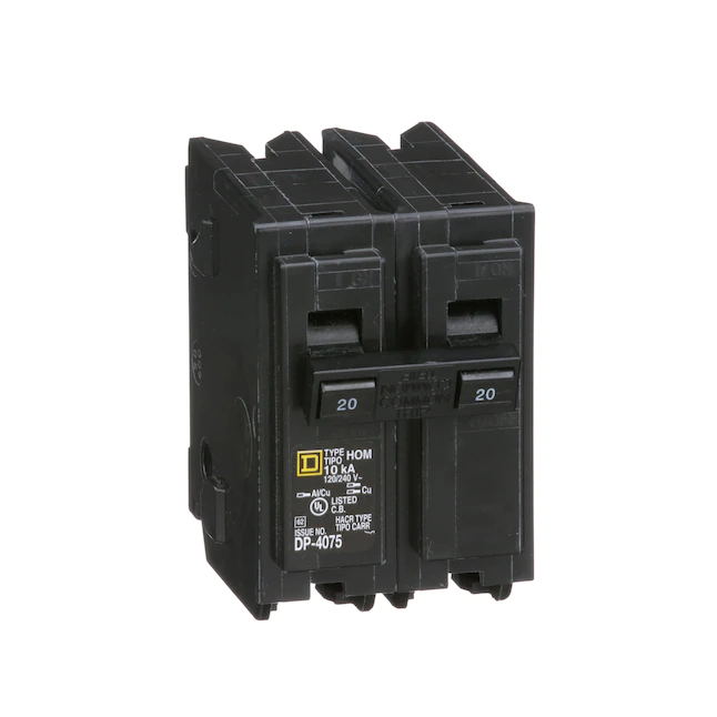 Square D  Homeline 20-Amp 2-Pole Standard Trip Circuit Breaker