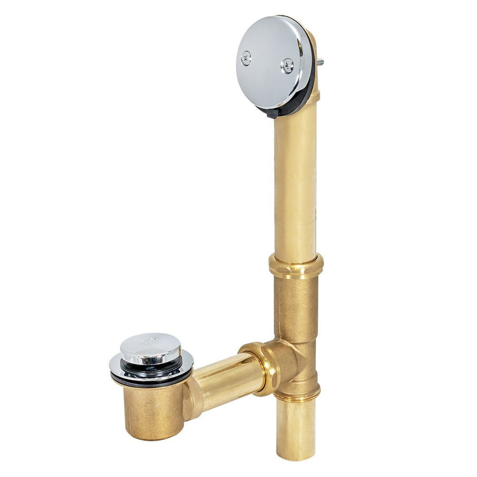 Eastman Tip-Toe Two-Hole Bath Waste – Brass with Chrome Trim