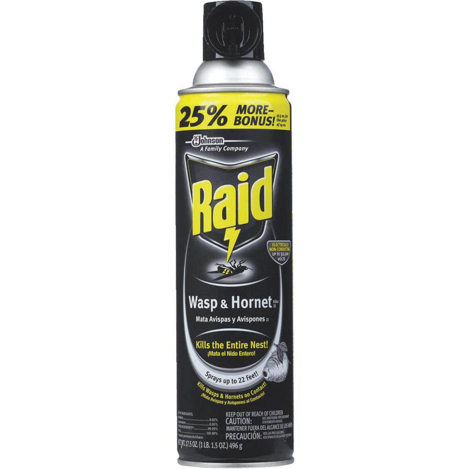 Asesino de avispas y avispones Raid, 17.5 oz