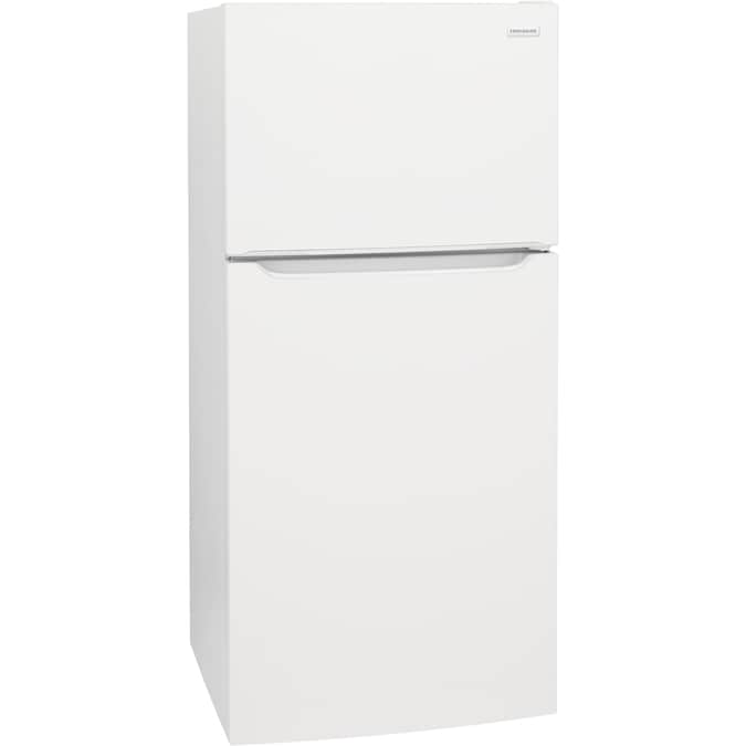 Frigidaire Refrigerador de estante de vidrio con congelador superior de 18.3 pies cúbicos (blanco)