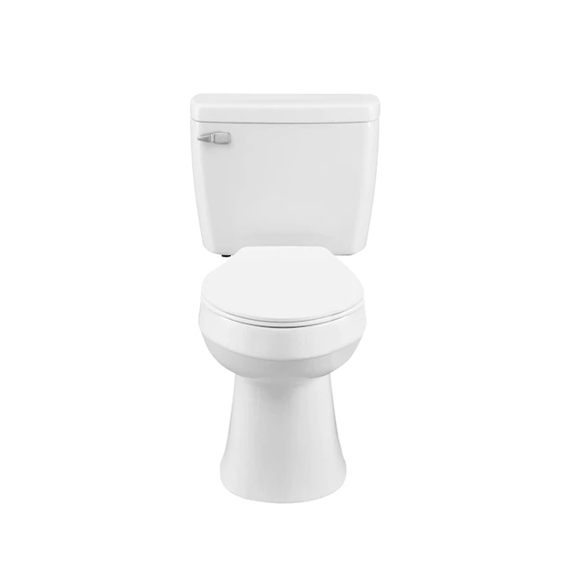 Project Source  Pro-Flush White Elongated Chair Height 2-piece WaterSense Toilet 12-in Rough-In Size (Ada Compliant)