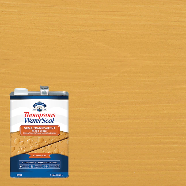 Thompson's WaterSeal  Signature Series Pre-tinted Harvest Gold Semi-transparent Exterior Wood Stain and Sealer (1-Gallon)