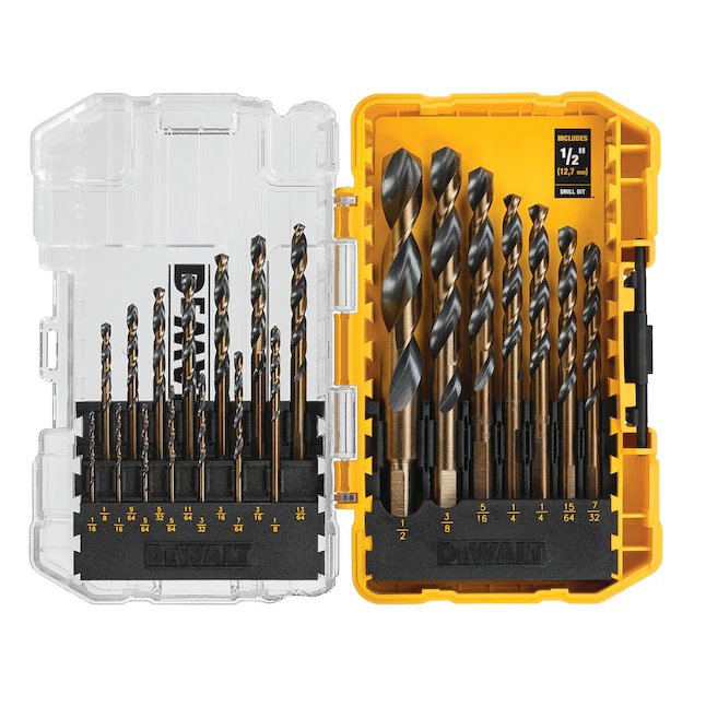 DeWalt 21-teiliges sortiertes schwarz-goldbeschichtetes HSS-Spiralbohrer-Set