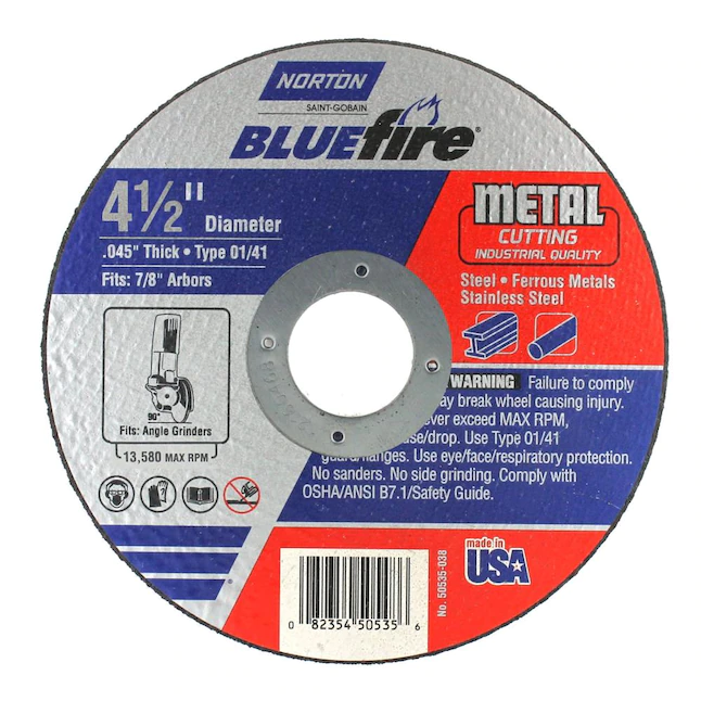 Norton Bluefire Bonded Abrasive 4,5-Zoll-Trennscheibe