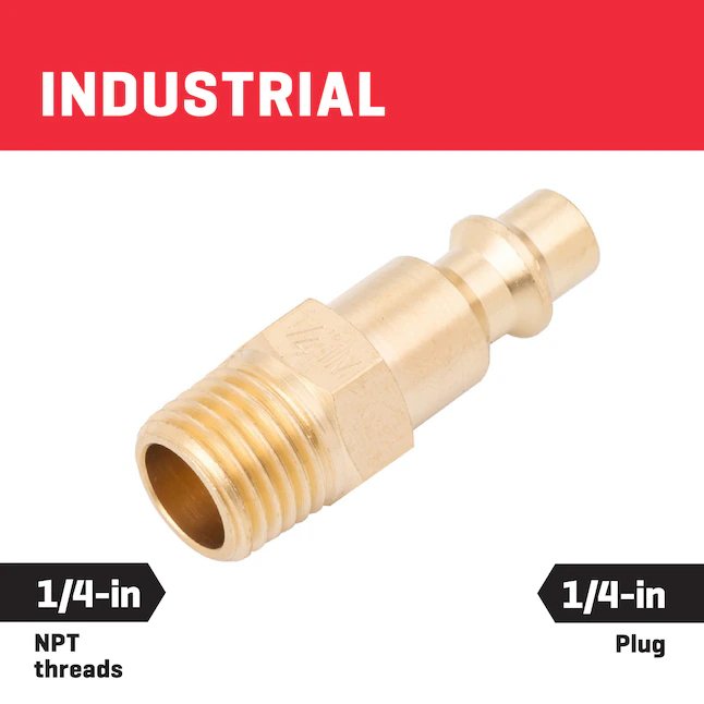 Kobalt Brass NPT Plug (M)-1/4-in Industrial