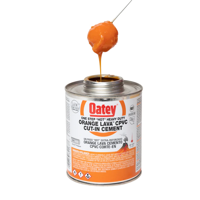 Oatey Hot Heavy Duty Lava 16-fl oz orangefarbener CPVC-Zement