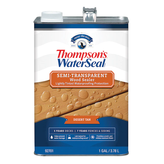 Thompson's WaterSeal  Signature Series Pre-tinted Desert Tan Semi-transparent Exterior Wood Stain and Sealer (1-Gallon)