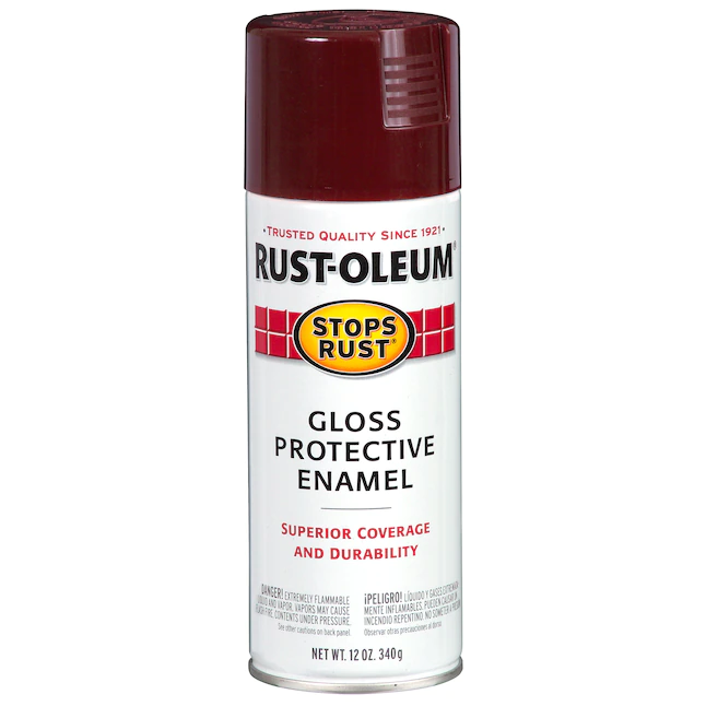 Pintura en aerosol Rust-Oleum Stops Rust Gloss Merlot (NET WT. 12 oz)