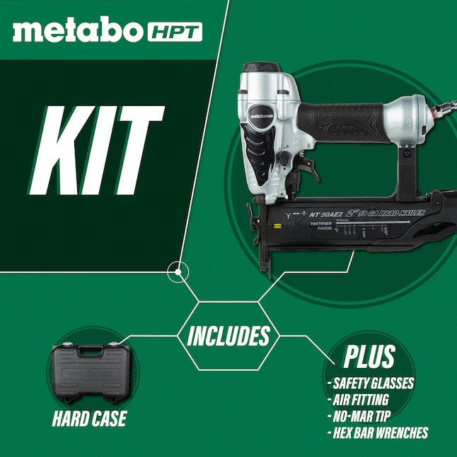 Metabo HPT 2-in 18-Gauge Pneumatic Brad Nailer