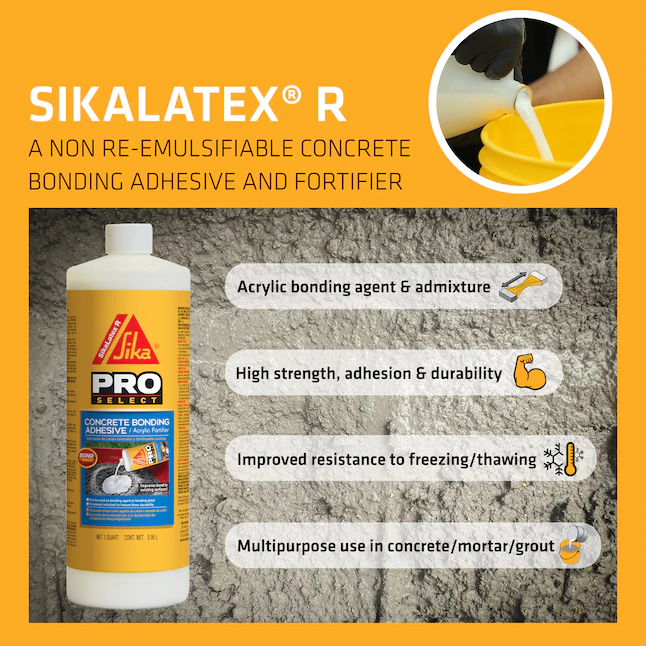 Sika EA SikaLatex R Betonklebstoff 32 fl oz – Weiß