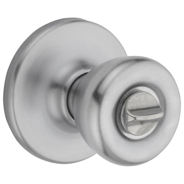 Kwikset Security Tylo - Perilla de privacidad para cama/baño, cromada satinada