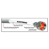 Eastman - Paquete de 2 conectores para lavadora de acero inoxidable con entrada frontal de 6 pies y 3/4 pulgadas x salida frontal de 3/4 pulgadas