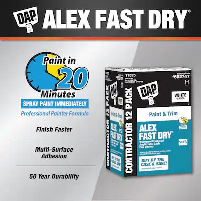 DAP Alex Fast Dry 12-Pack 10.1-oz White Masilla de látex pintable