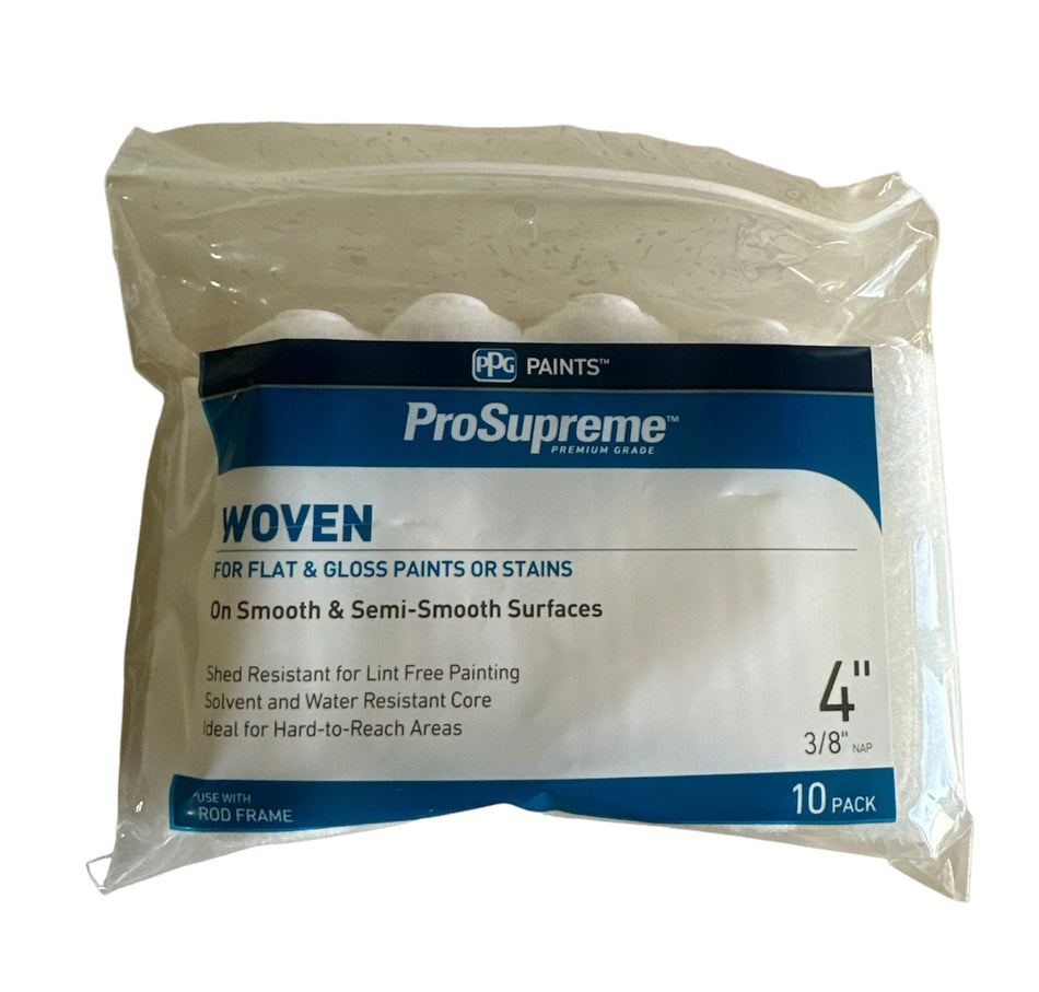 PPG® ProSupreme® Tejido de 4" de largo, 3/8" Cubierta de rodillo de felpa (paquete de 10)