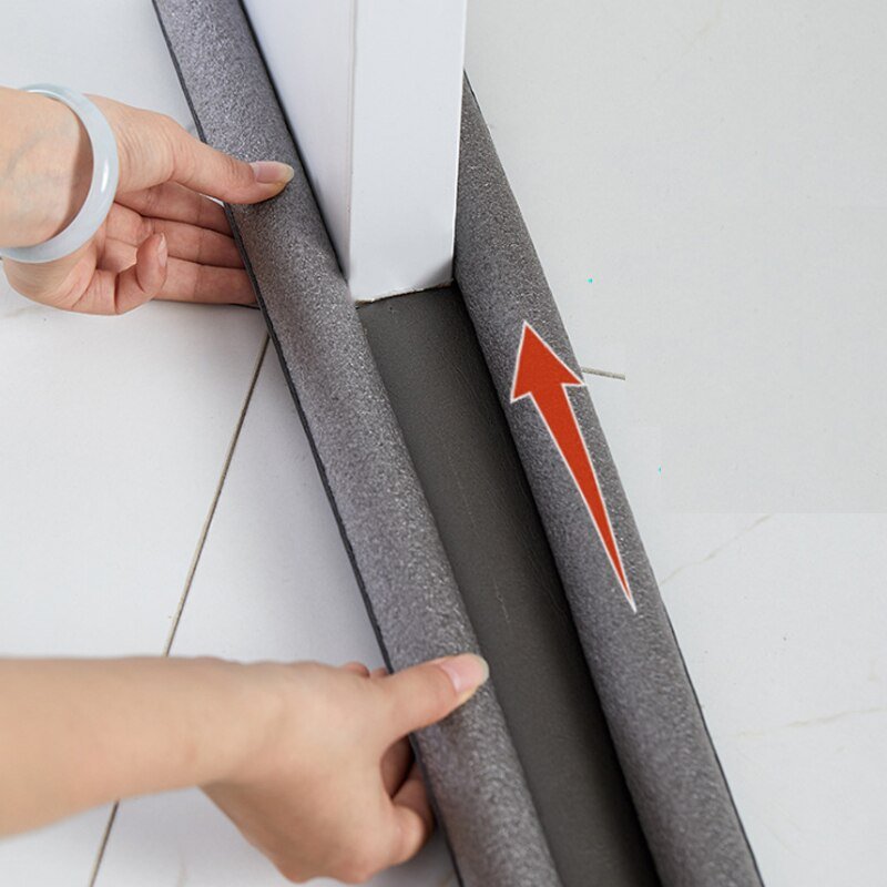 Flexible Door Bottom Sealing Strip - (Gray, 36.in)