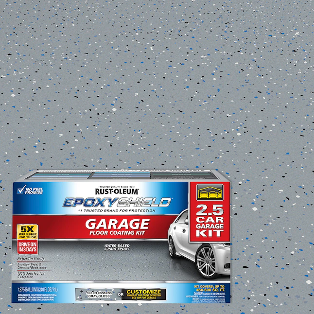 Rust-Oleum EpoxyShield 2-part Gray Gloss Concrete and Garage Floor Paint Kit (Kit)