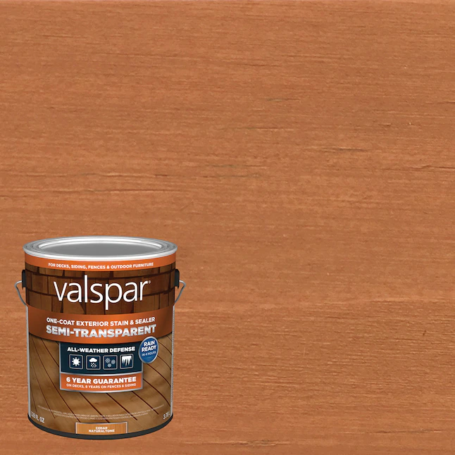 Valspar® Pre-tinted Cedar Naturaltone Tinte y sellador para madera exterior semitransparente (1 galón)