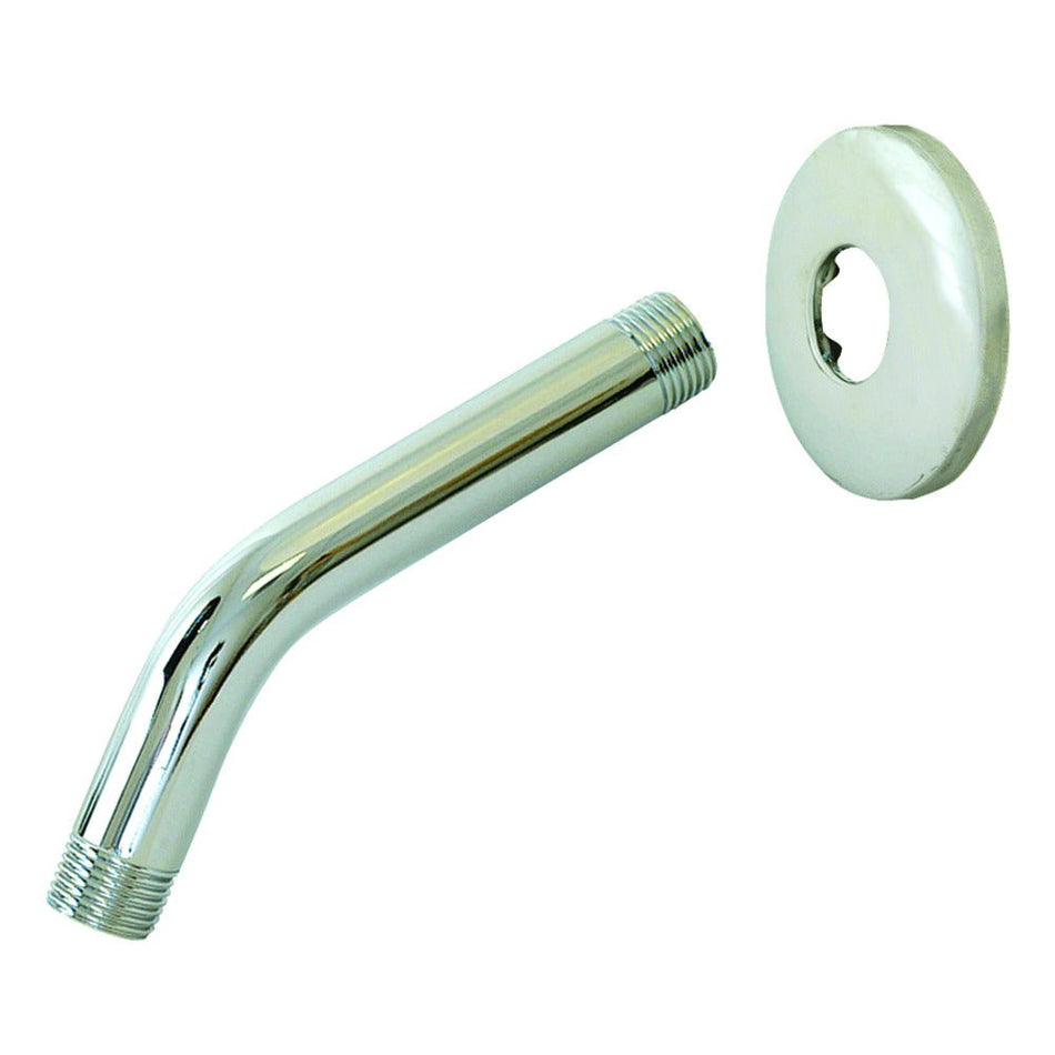 Brazo de ducha con brida EZ-FLO de 1/2" x 6" (cromado)