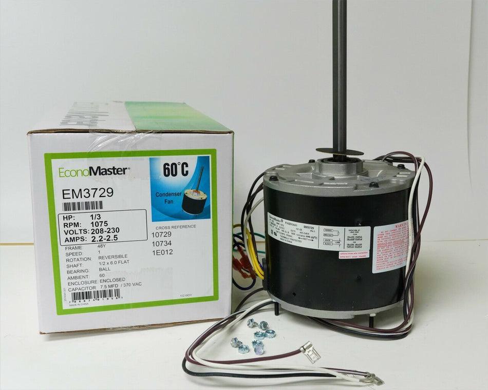 EconoMaster® EM3729F 1/3-HP 208V-230V Condenser Fan Motor