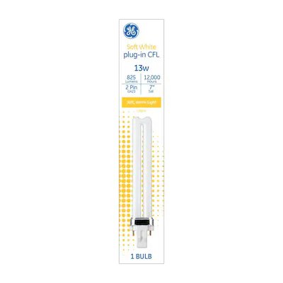 GE 13-Watt EQ Tubo único Lámpara de luz blanca cálida CFL Bombilla