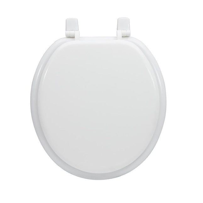 Project Source Wood White Round Toilet Seat