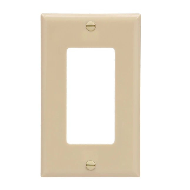 1-Gang Standard Decorator Wall Plate - Ivory