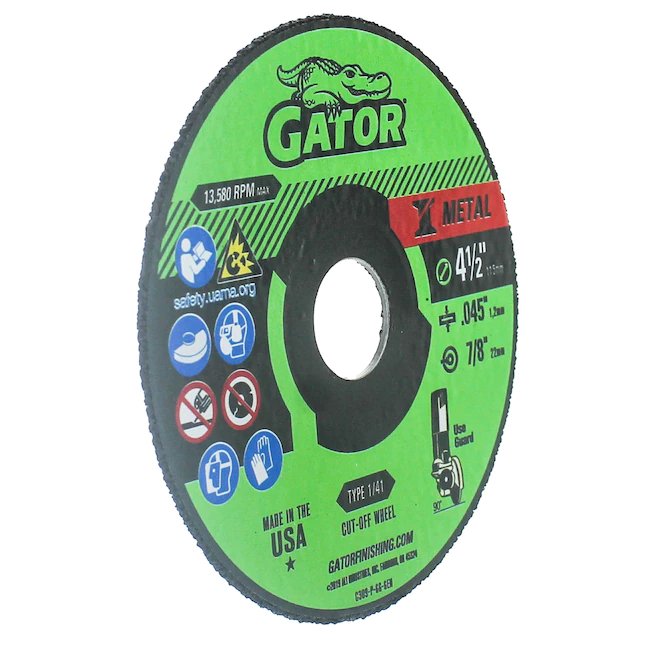 Paquete de 2 discos de corte de 4,5 pulgadas de óxido de aluminio Gator