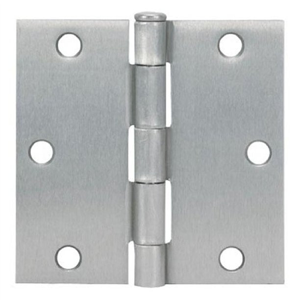 EZ-FLO 3.5 in. Square Corner Satin Nickel Door Hinge