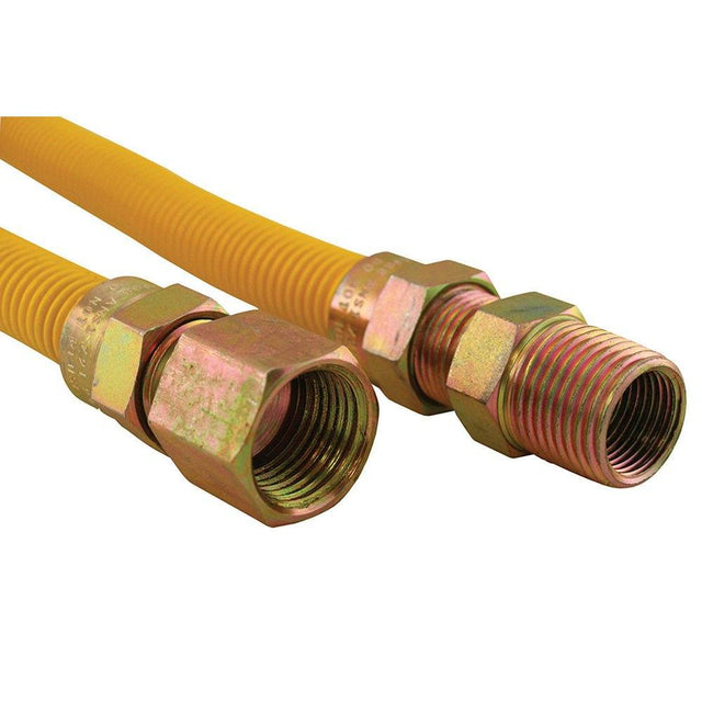 Eastman 3/8 in. OD Gas Connector, Coated with Fitting, 3/8 in. FIP x 3/8 in. MIP (36 in. Length)