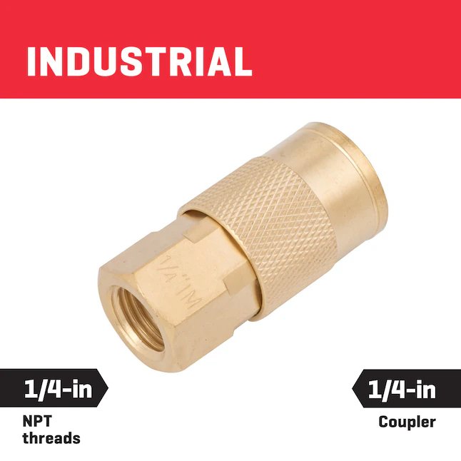 Kobalt Brass Coupler (F) 1/4-in Industrial